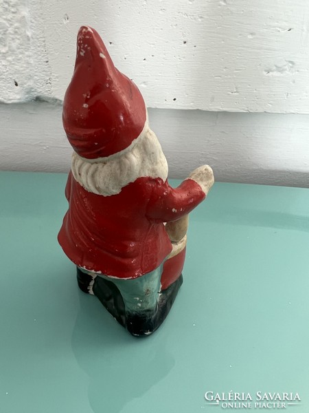 Old ceramic Santa Claus dwarf Christmas tree ornament Christmas decoration