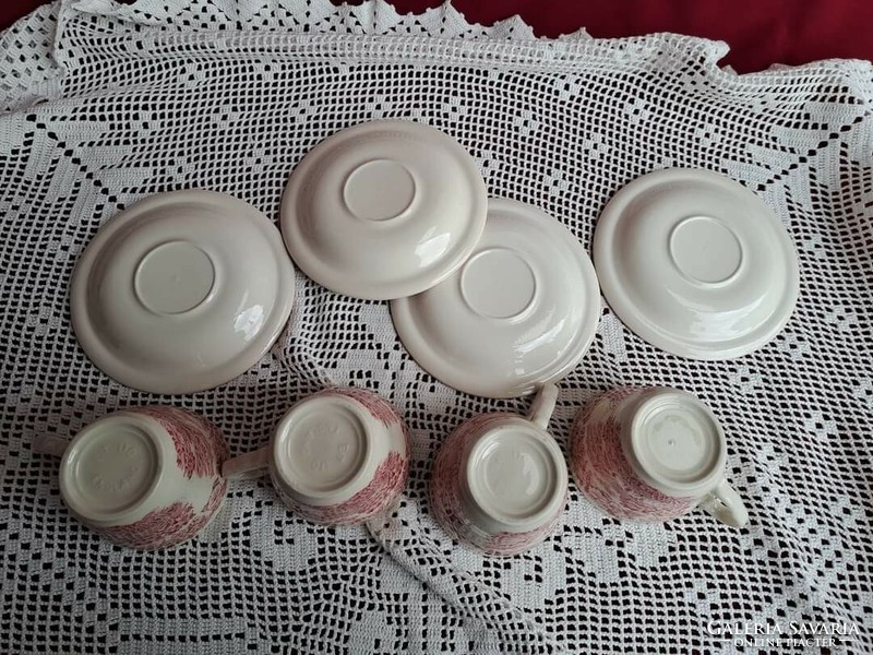 Beautiful 4 pcs English scene tea cup sets cup set saucer