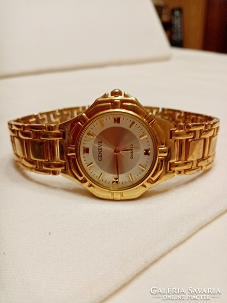 Men's gold-plated watch