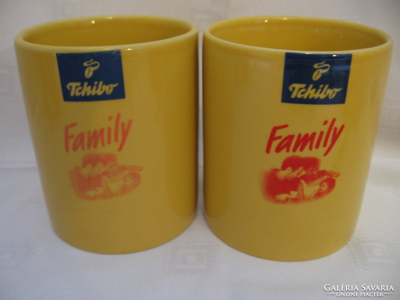 Tchibo family retro yellow mug