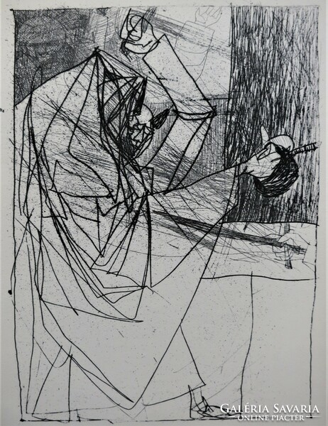 Béla Kondor (1931-1972): illustration V., Etching