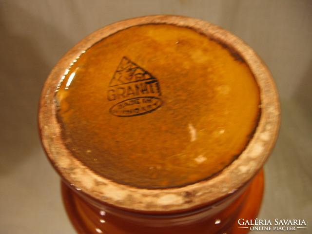 Granite honey-colored vase from László Zahajszky