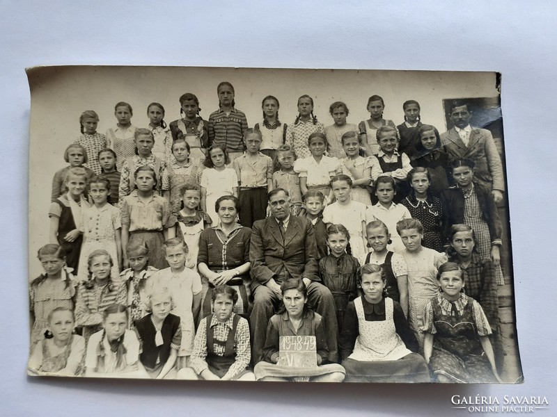 Régi fotó csoportkép vintage fénykép iskolai osztálykép 1948-49