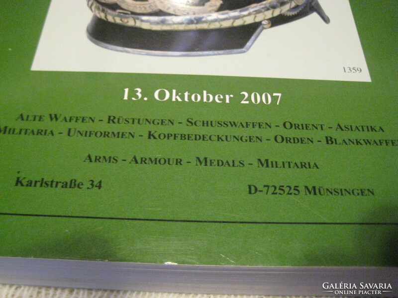STAUFFER Auktionen  2007 . öszi ,  militari  kategoria , árverési  katalógus
