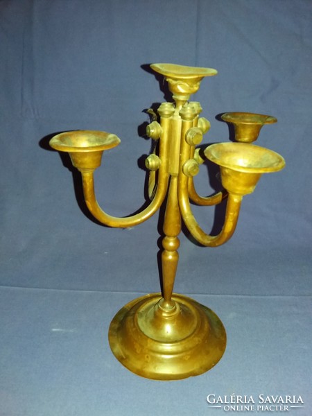 19. Multi-branched candelabra made of antique copper trumpets 30 x 20 cm according to pictures