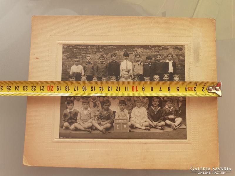 Régi gyerekfotó csoportkép vintage fénykép iskolai osztálykép 1929-30