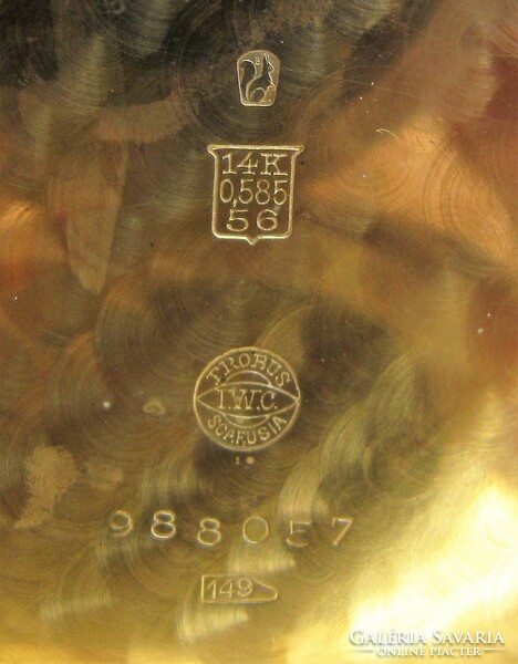 Antique, iwc schaffhausen, art-deco, 14k gold pocket watch 1936