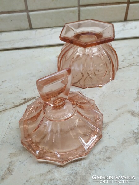 Amber colored art deco bonbonier, sugar holder for sale!