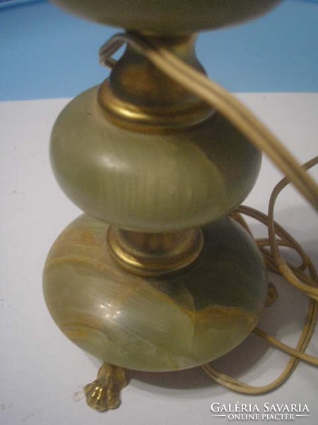 U10-11 Antik Luxus ónix asztali 3 lábú lámpa ritkaság eladó