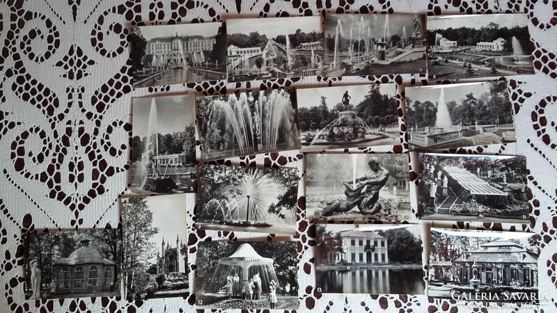 16 Mini black and white photo petrodvorec / peterhof, tsarist residence, 1966.