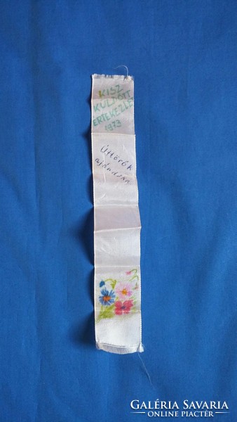 Old memorial from 1973: floral bookmark