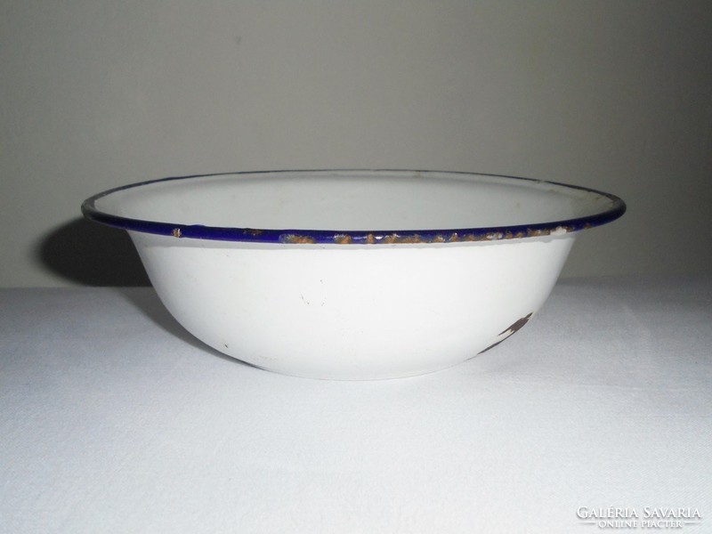 Retro enameled bowl tray - 18 cm diameter