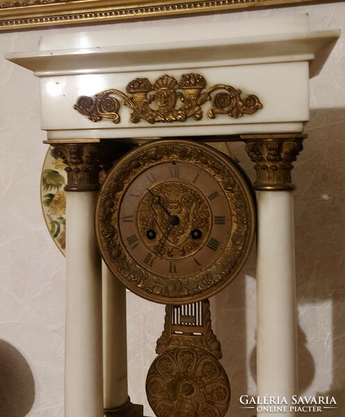 Antik empire márvány csodás kandalló óra!