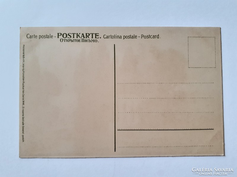 Régi képeslap Eduard Rüdisühli művészlap képes levelezőlap