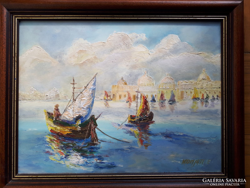 Venetian landscape with ships - copy