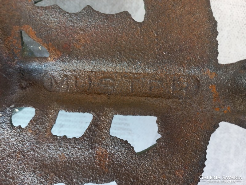 Old-fashioned, marked cast-iron Christmas tree base, Christmas tree holder