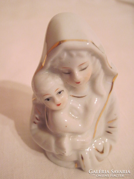 Virgin Mary with baby Jesus porcelain favor object