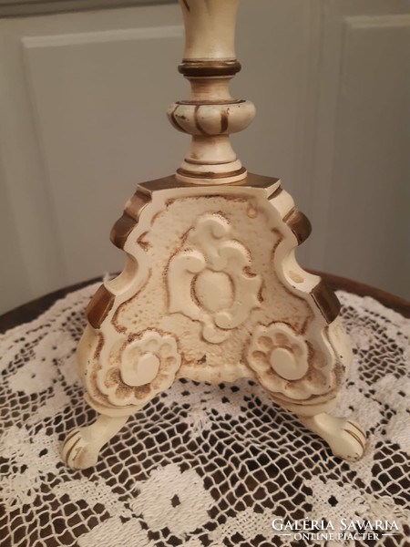 Baroque style painted bronze mood lamp