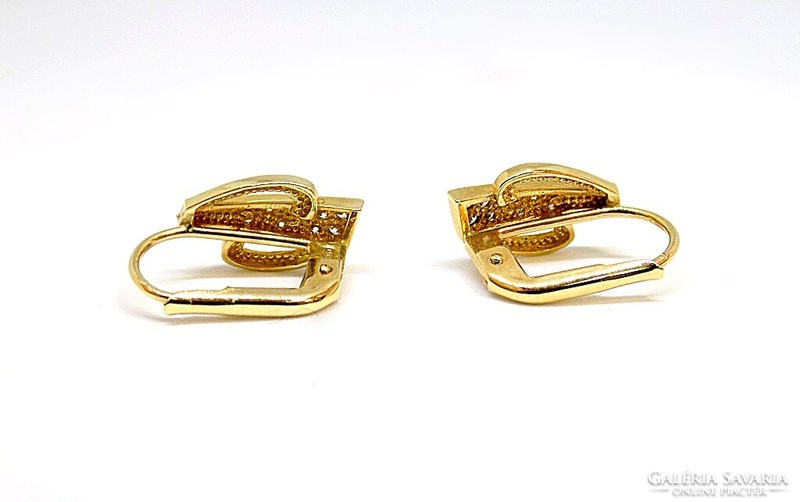 Gold earrings with stones (zal-au114031)