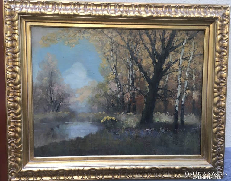 László Kézdikovács: autumn landscape in 1930 auctioned 155 blades + 10% commission starting price