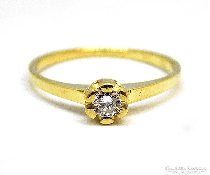 Köves arany szoliter gyűrű (ZAL-Au110921)