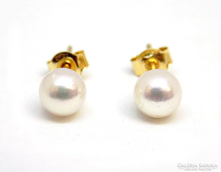 Gold earrings with pearls (zal-au113493)