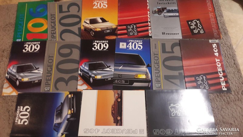 15 Peugeot veteran car brochures, advertising publications