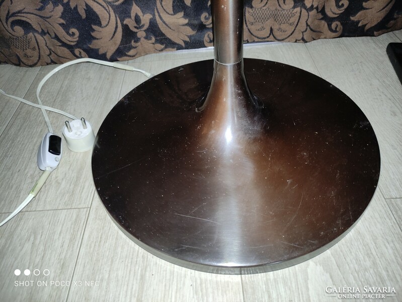 Very worth the price!!! A real lamp industrial artist designed red copper bronze opal glass floor lamp
