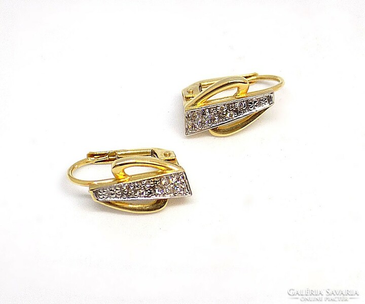 Gold earrings with stones (zal-au114031)