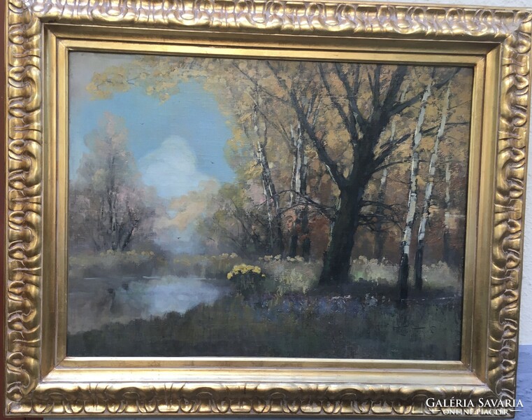 László Kézdikovács: autumn landscape in 1930 auctioned 155 blades + 10% commission starting price