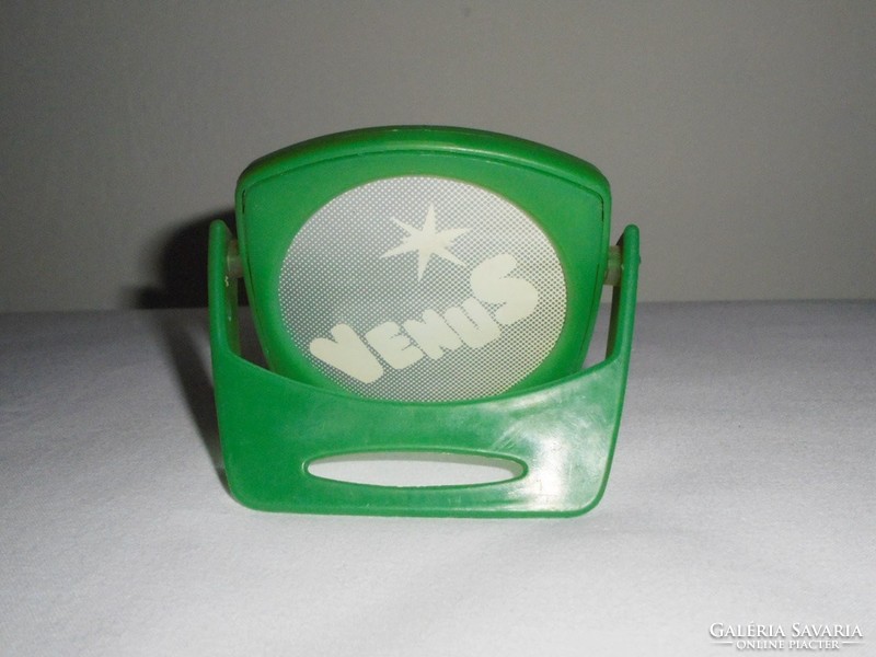 Retro pipere tükör, műanyag keret - VENUS felirat - naptej napolaj reklám - 1970-es évekből
