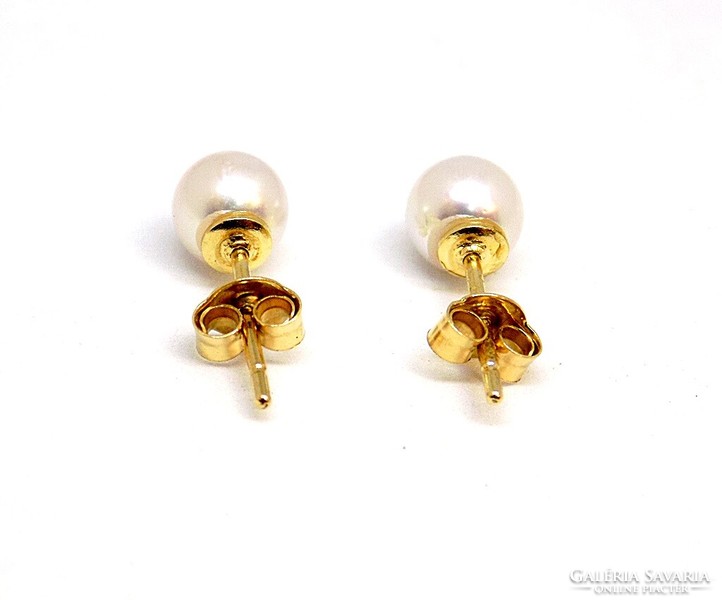 Gold earrings with pearls (zal-au113493)