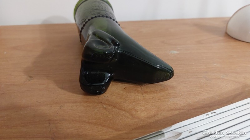 (K) boot-shaped wine glass in vino veritas 1733, 16 cm high