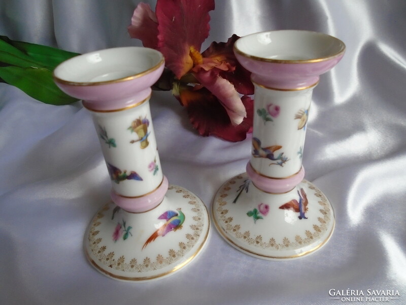 Antique empire English porcelain candle holders.