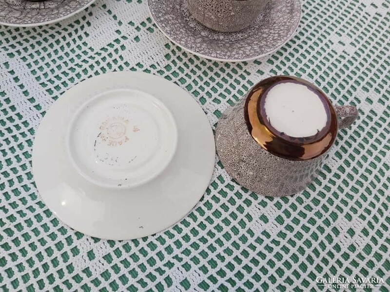 Beautiful fs stas romania ? Porcelain coffee set set cup jug sugar holder nostalgia collectors