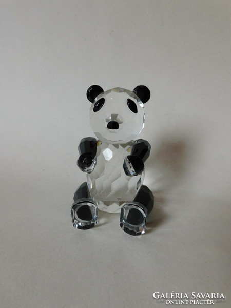 Panda mackó - csiszolt tömör üveg