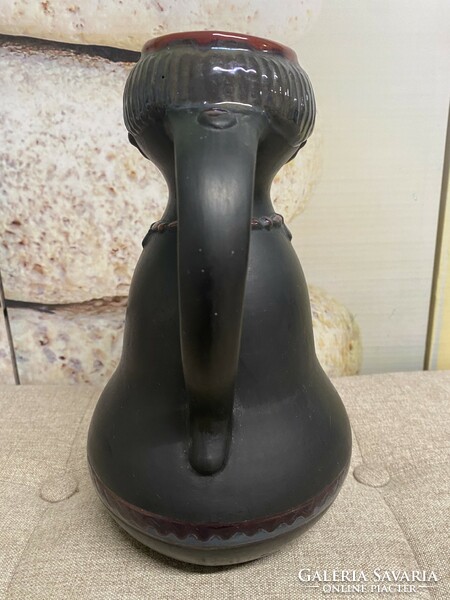 Painted figural ceramic jug a35