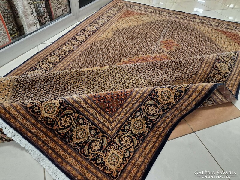 Eredeti mahi tabriz iráni kézi csomózású gyapjú perzsa szőnyeg 193x320cm
