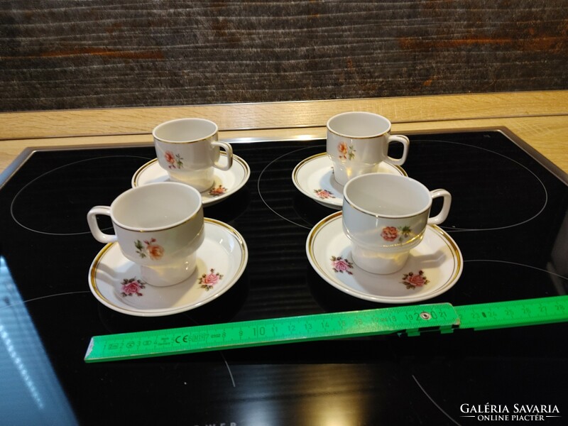 Hollóház porcelain 4-piece coffee set