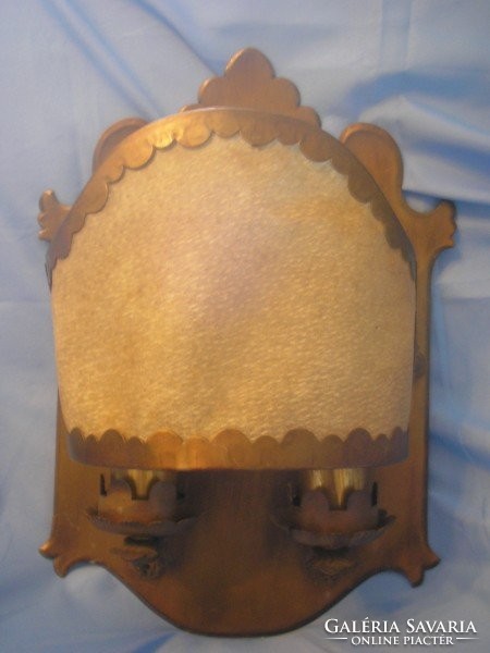 Antique Copper Custom Lamp Rarity 40 x32 cm 2 Burner Cowhide Ornate Custom Blanket