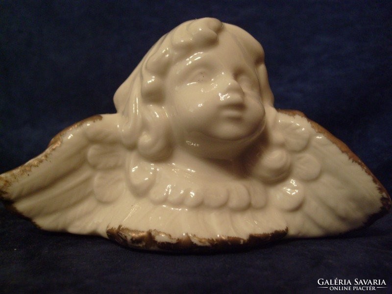 Porcelán angyal, asztali dísz aranyozott 12 x 6 cm