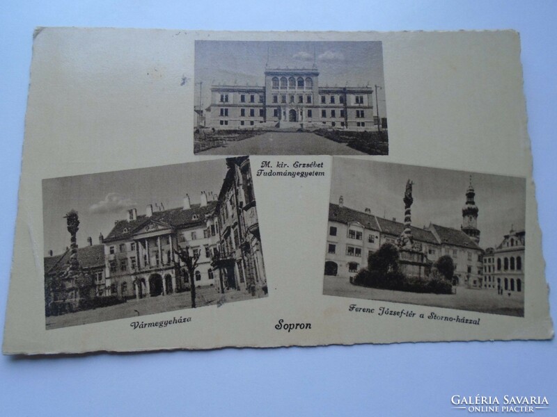 D192369    Régi képeslap -  Sopron 1943  bélyegző dátuma 1946 ?????  Ludvig Gabriella  Gyula