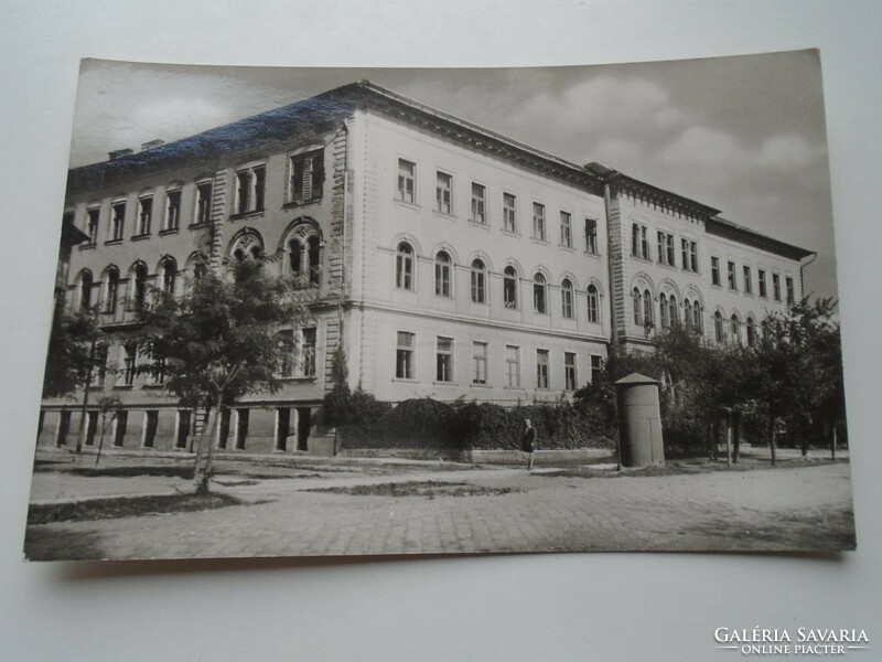 D192424 old postcard - Mezőtúr High School 1963