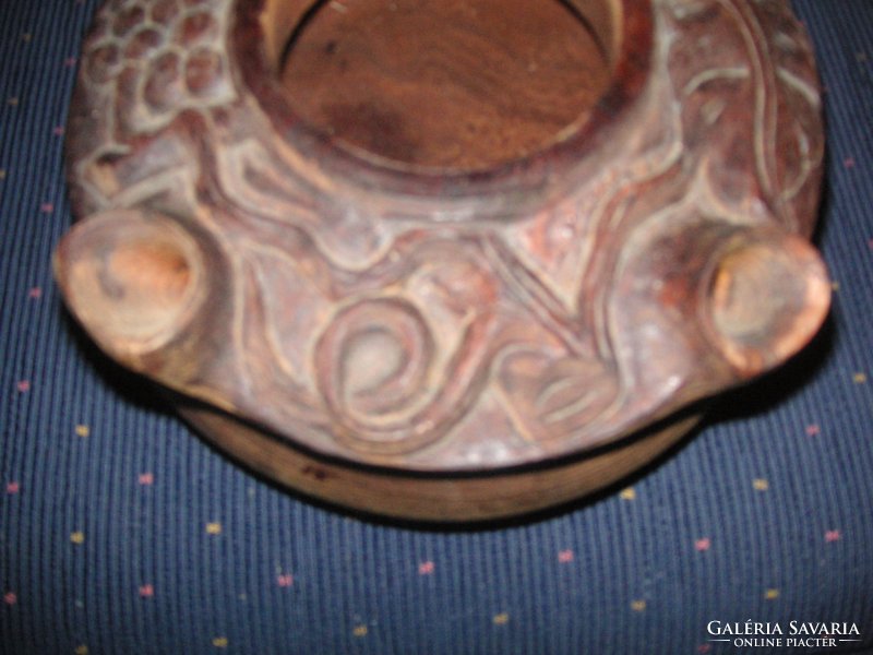 African wooden carved dish