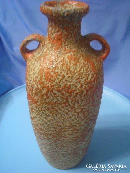 U10 Gorka stílusú 38 cm padló váza ritkaság 2760 gr-os