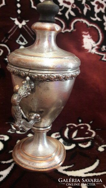 Antique home altar antique, wafer holder silver-plated chalice (m 3186)
