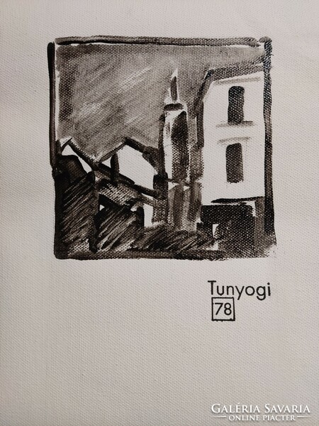 Tunyogi Gábor: Székesfehérvár belváros festmény