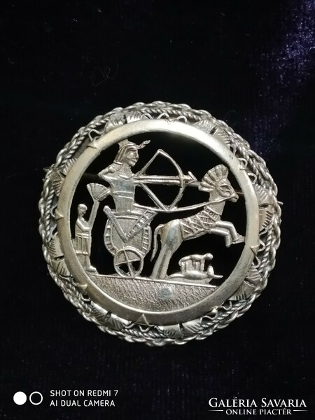 Ezüst (800) egyiptomi bross, kitűző. (unisex)