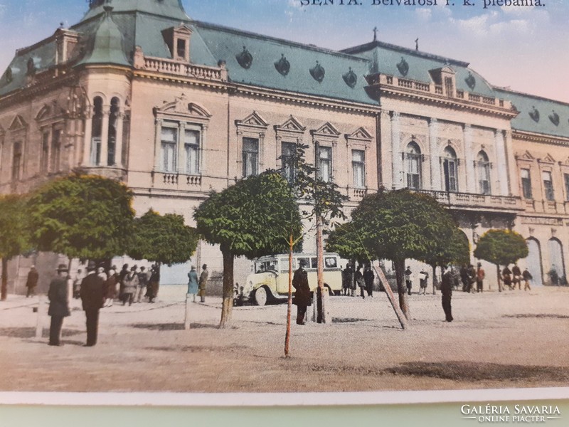 Old postcard senta zenta downtown parish photo postcard
