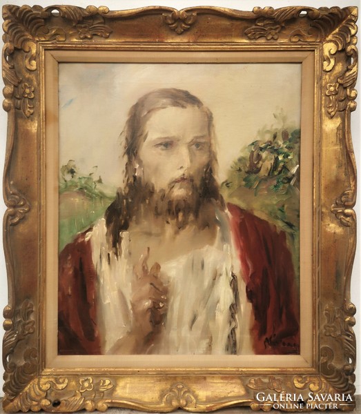 Aurél Náray (1883 - 1948) Christ c. Your painting with an original guarantee!